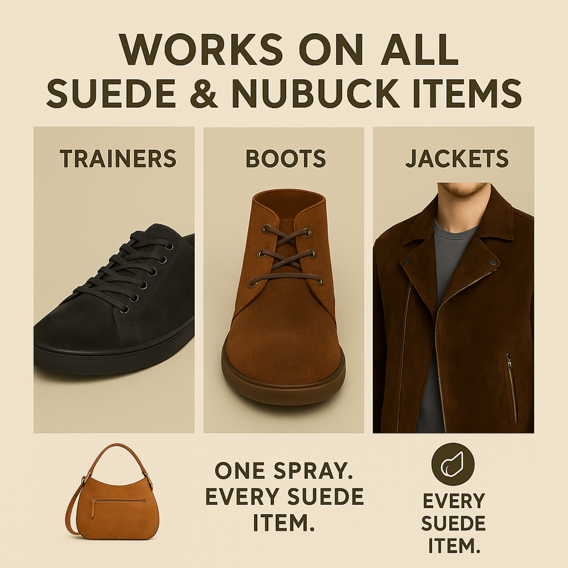 Suede & Nubuck Restorer, Protector and cleaner Spray 250ML