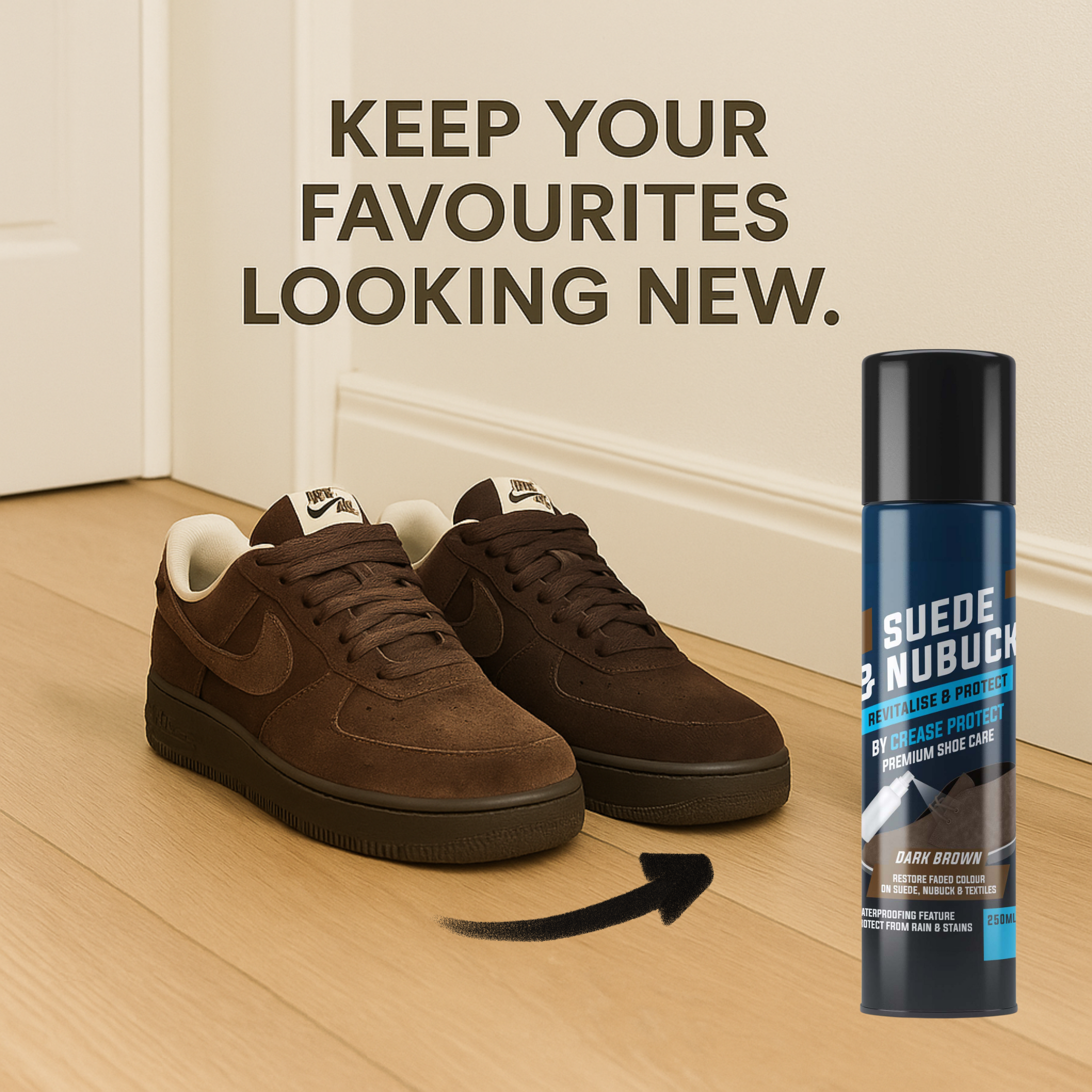 Suede & Nubuck Restorer, Protector and cleaner Spray 250ML