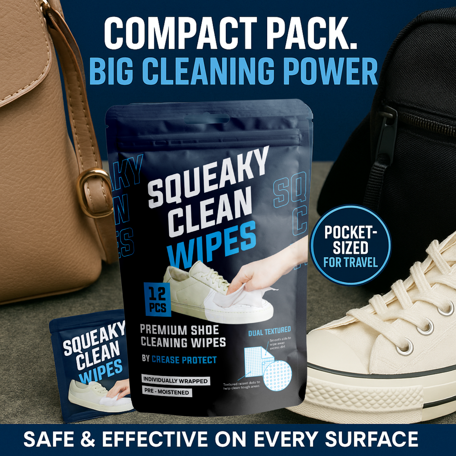 Squeaky Clean Wipes - Premium Shoe Cleaning Wipes