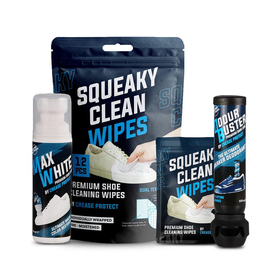 Fresh Kicks Kit | Max White + Wipes (12) + Odour Buster Spray