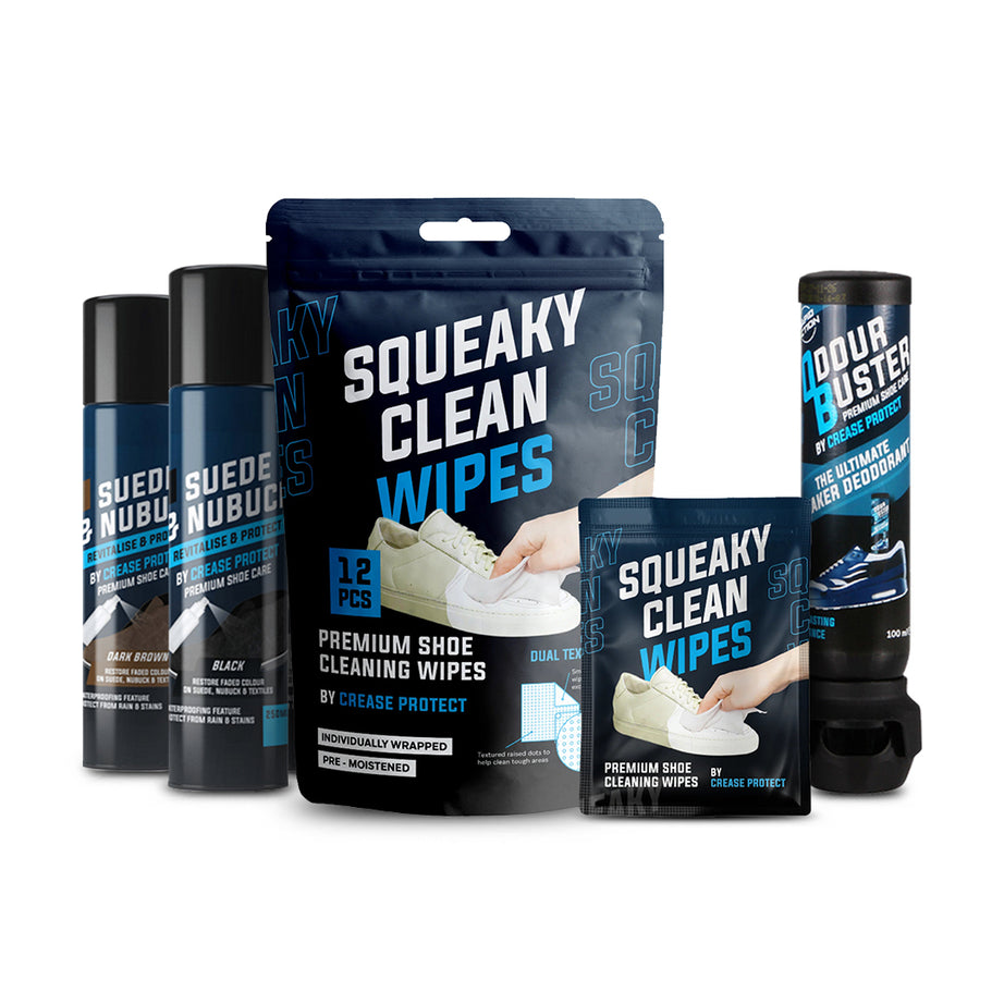 Total Defence Trio | Odour Buster Spray + Suede Protector + Wipes (12)