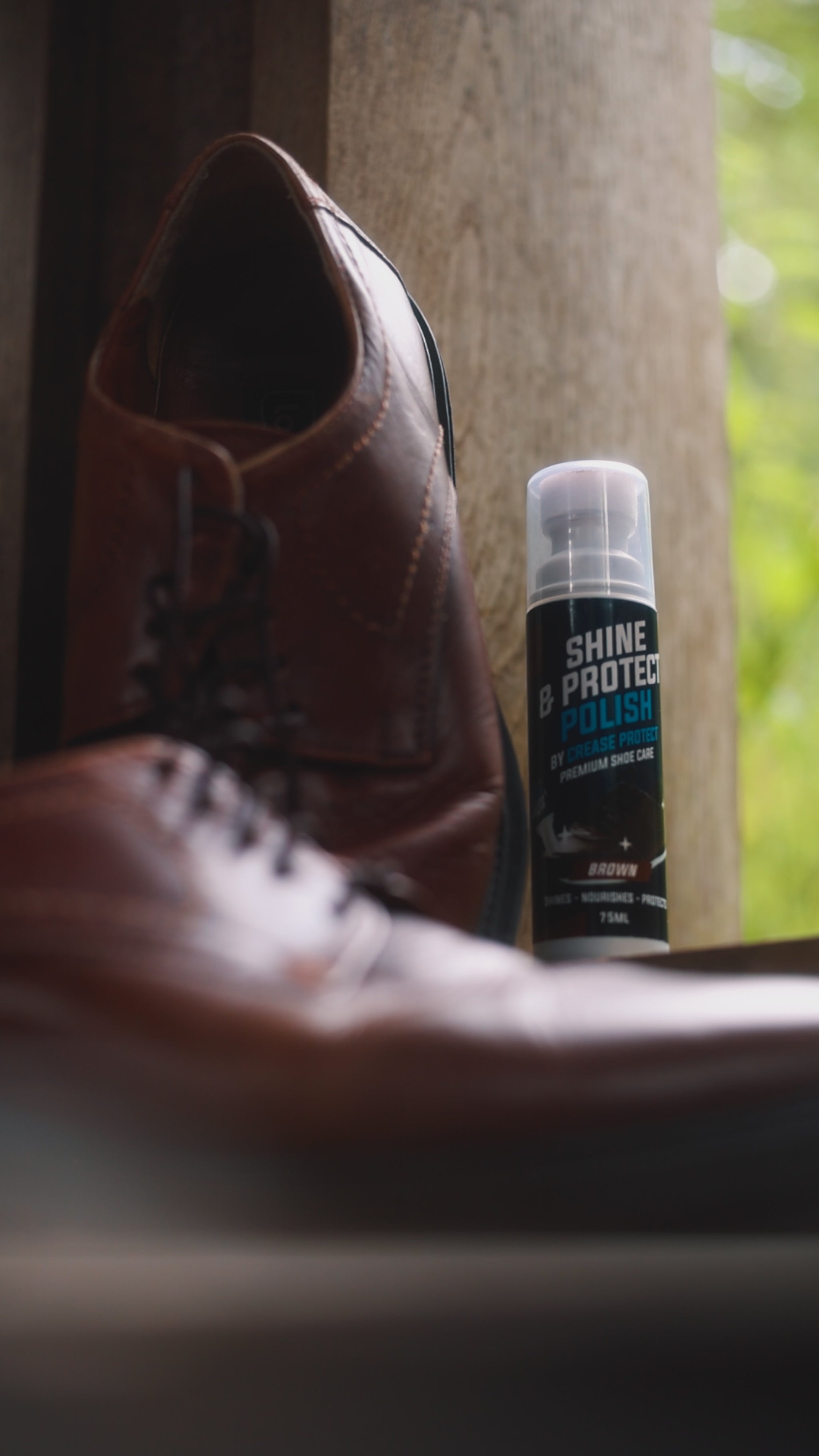 blue shoe polish